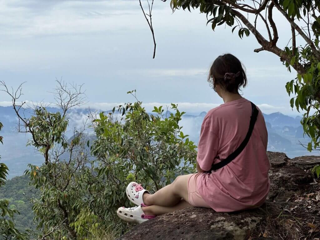 Israt Ishu enjoying Trekking Adventure