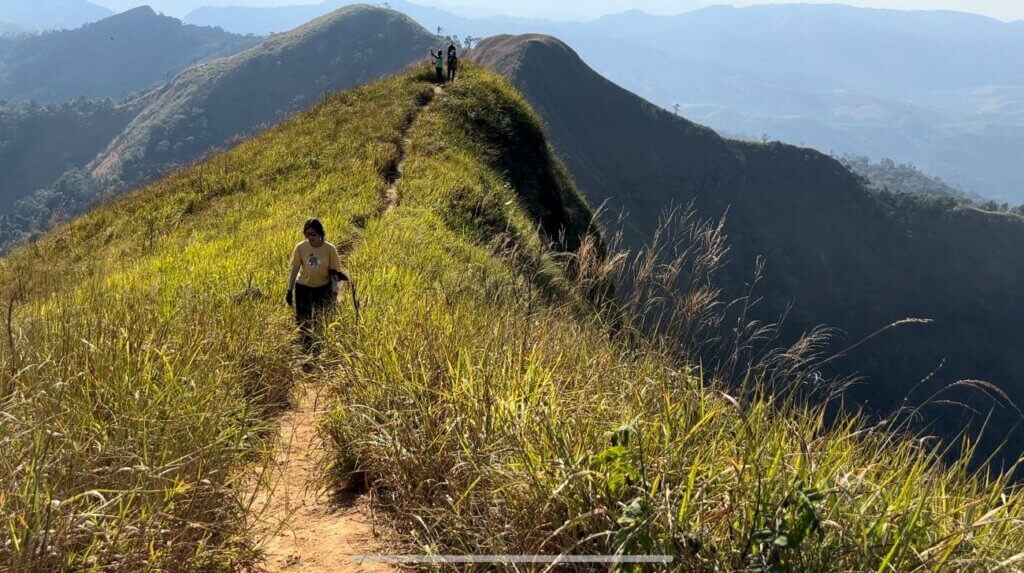 This picture describe Khao Chang Phueak highest tail with some human.